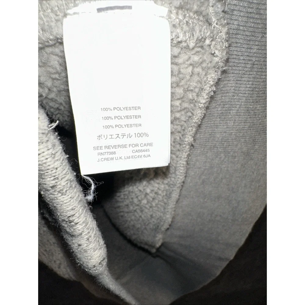 VTG J. CREW Men's Full-Zip Long-Sleeve Sweater XL Tan Gray Fleece‎